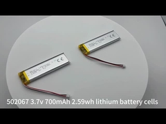 502067 3.7V 700mAh celda de batería de polímero de litio