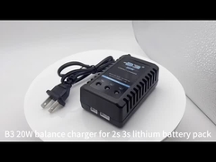 Cargador balanceado para paquete de baterías de iones de litio de 20W 7.4v 11.1v