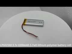 602560 3.7v 1000mAh 3.7wh celda de batería de polímero de litio