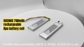 Batería recargable LP502065 3,7 V 700 mAh lipo con 10K NTC