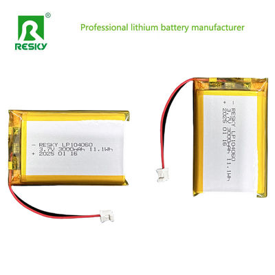 comprar 500 ciclos Lipo Batería 104060 3000mAh 33.3wh 3.7V 11.1V online manufacture