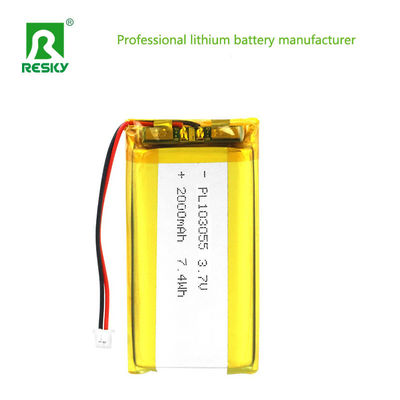 comprar Batería Lipo recargable 103055 3.7V 2000mAh 7.4wh Potencia Batería solar de iones de litio Fabricación en línea