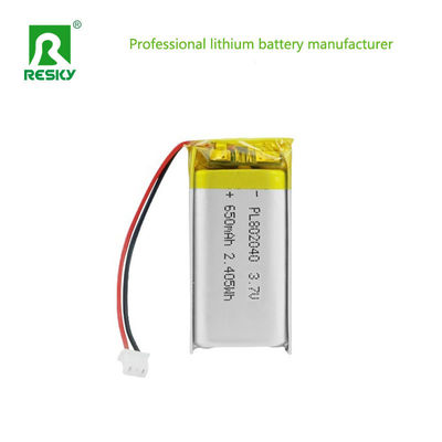 comprar Solar Lithium Cell 802040 3.7V 650mAh Rechargeable Lithium Ion Polymer Battery For Bauty Device Fabricación en línea
