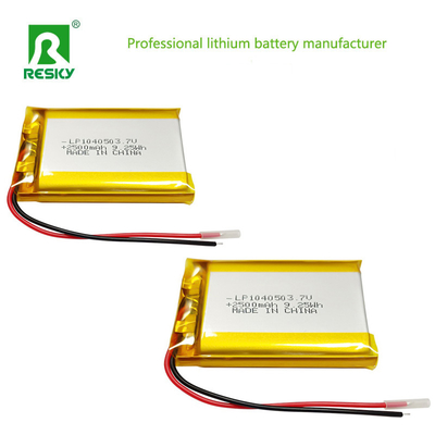 comprar Pila de batería solar 104050 3.7v 2500mAh 9.25wh Batería de polímero de litio recargable para altavoz Bluetooth Fabricación en línea