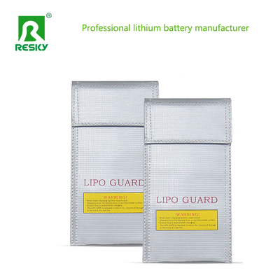 comprar Fireproof Explosion Proof Waterproof 20 X 10cm Silver Glass Fiber RC LiPo Battery Bag For Battery Charging Fabricación en línea