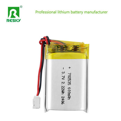comprar Batería solar de lipo LP702535 3.7V 600mAh 2.22wh Baterías de litio recargables para altavoces Fabricación en línea