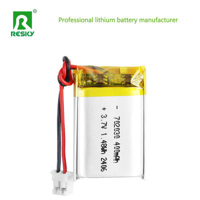 comprar Batería de polímero de litio LP702030 3.7v 400mAh 1.48wh Baterías recargables para GPS Fabricación en línea