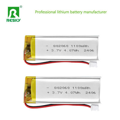 comprar Batería de polímero de litio 802060 3.7V 1100mAh 4.07wh Baterías Lipo solares para medidor eléctrico Fabricación en línea