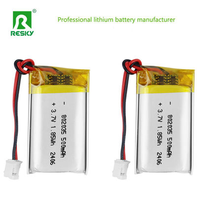comprar Pila de batería de polímero de litio 802035 3.7V 500mAh 1.85wh Baterías recargables para dispositivos de aprendizaje Fabricación en línea