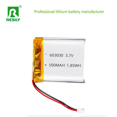 comprar Celda de batería Lifepo4 recargable 603030 3.7v 500mAh 1.85wh Baterías de iones de litio de energía para dispositivos médicos portátiles Fabricación en línea