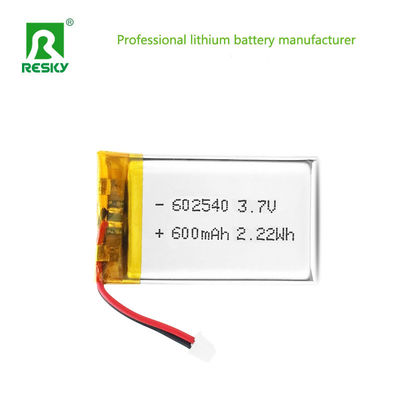 comprar Baterías de polímero de iones de litio 602540 600mAh 3.7V 2.22wh Baterías Lipo recargables para dispositivos de belleza Fabricación en línea