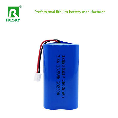 comprar Lithium Ion Battery 18650 2s 7.4V 2500mAh 18.5wh Li-ion Rechargeable Batteries Fabricación en línea