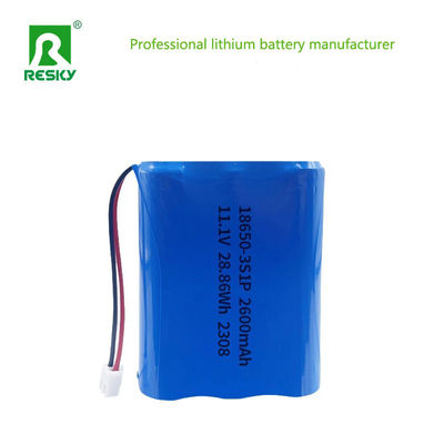 comprar 18650 Batteries 11.1V 3s 2600mAh 28.86wh Rechargeable Li-ion Lithium Ion Battery Pack Fabricación en línea