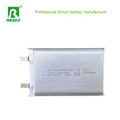 comprar Power Lithium Cell 854565 3.7V 3400mAh 12.58wh Solar Lithium Ion Polymer Battery Pack Fabricación en línea