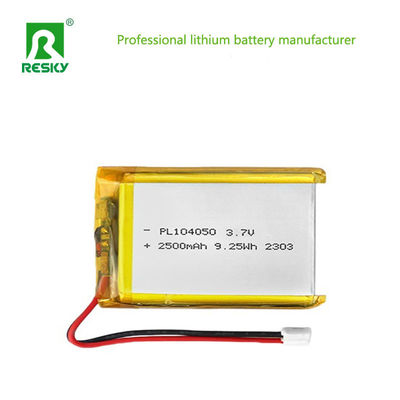 comprar Lithium Ion Battery Pack 104050 3.7v 7.4v 2500mAh 9.25wh Rechargeable Solar Lipo Batteries Fabricación en línea