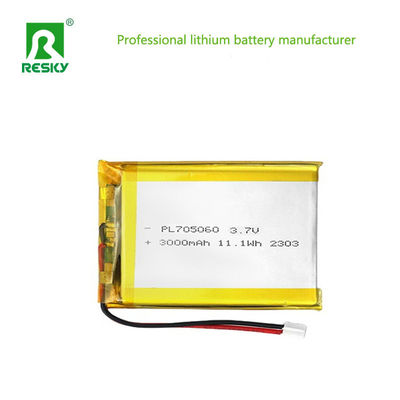 comprar Rechargeable Lipo Batteries Cell 705060 3000mAh 3.7V 11.1wh Power Li-ion Polymer Battery Pack Fabricación en línea