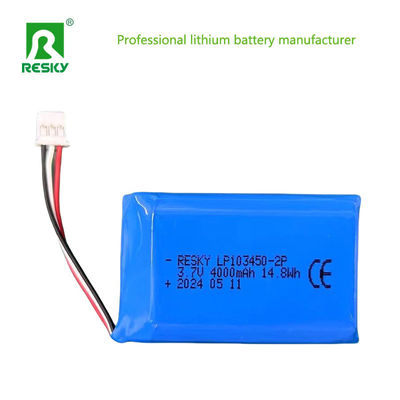 Batería recargable de polímero de litio 103450 2p 4000mAh 3.7V Para PDA