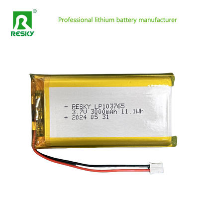 Celular de batería de polímero de litio 103765 3.7V 3000mAh 11.1wh Producto digital pequeño