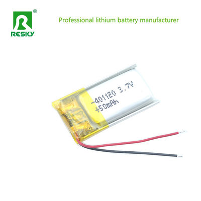 Celular de batería de polímero de litio 401120 3.7V 50mAh para dispositivos inteligentes