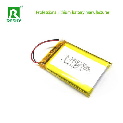 Batería de polímero de litio solar 603450 3.7v 1200mAh para GPS portátil