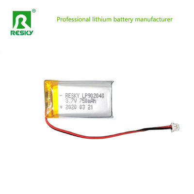 Celular de batería de polímero de litio 902040 3.7V 700mAh 750mAh Para linterna LED