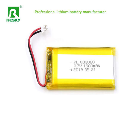 Celular de batería de polímero de litio prismático 803060 3.7V 1500mAh 5.55wh para localizador de mascotas