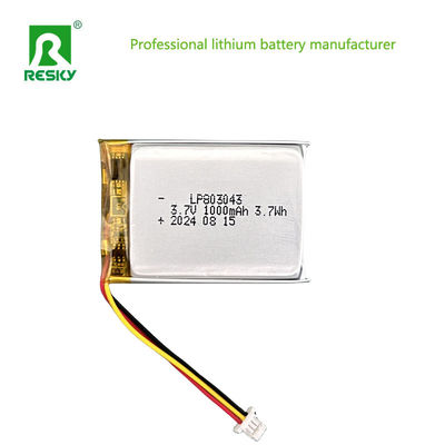 Bolsa de la batería de polímero de litio solar 803040 3.7V 1000mAh 3.7wh Potencia