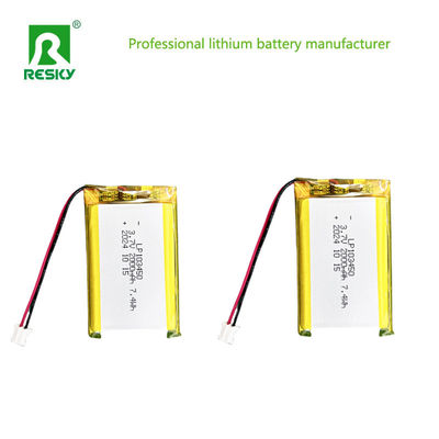 103450 Batería de polímero de litio 3.7V 7.4V 2000mAh Baterías de lipo recargables