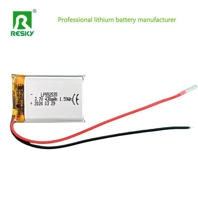 Batería recargable de polímero de litio Célula de batería 552535 3.7V 430mAh