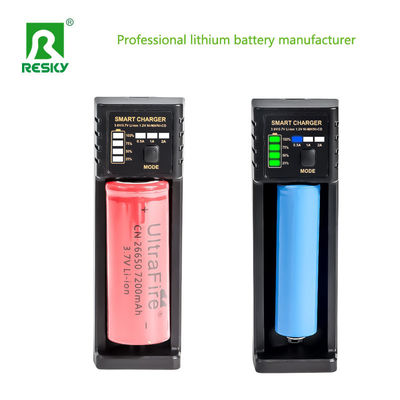 Cargador de batería recargable de iones de litio 1 ranura 5V 2A para 18650 26650 18500 Batería