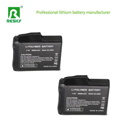Guantes calientes Batería recargable de Li-polímero 3.7V 4000mAh