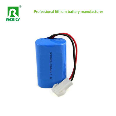 16W Batería de iones de litio 18650 7.4V 2s1p 2200mAh Baterías de litio recargables