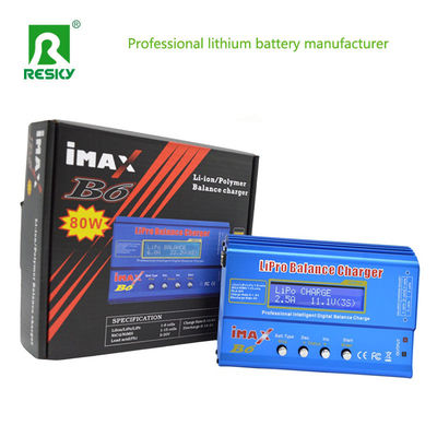 Imaxb6 RC Lipo Balance Charger 80W 1-6A para 2-6s Batería de polímero de litio