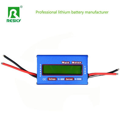 Contador de potencia de 60 V de corriente continua Accesorios de RC 100 A Watímetro digital para batería de litio RC
