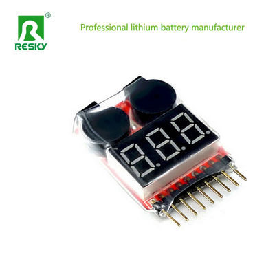 RC 2s-8s Lipo / Li-ion / LiFePO4 Tester de tensión de la batería Buzzer de bajo voltaje