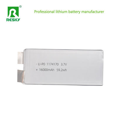 Celular de litio RC 1174170 10874170 3.7v 16000mAh 10C RC Drone Batería de iones de litio