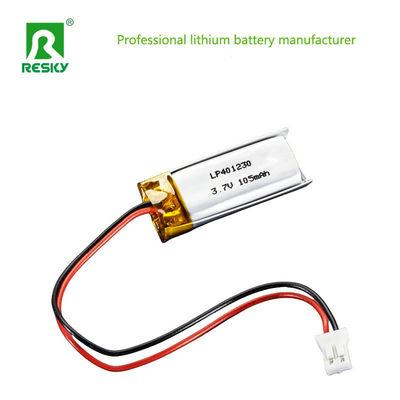 Potencia Batería Lipo 401230 3.7v 105mAh Batería recargable de iones de litio polímero para Smart Watch