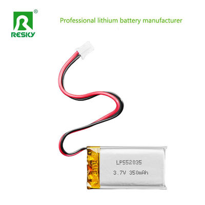 Batería de iones de litio Celda 502035 3.7v 350mAh Batería solar recargable Lipo