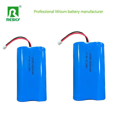 Celular de litio 21700 7.4v 5000mAh 18.5wh Batería recargable de iones de litio para luz solar