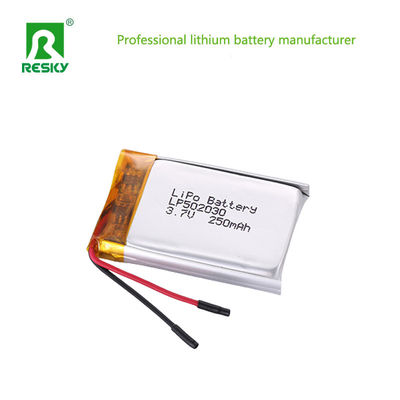 Batería de litio de energía recargable Celda 502030 3.7V 250mAh Batería Lipo Para Smart Watch
