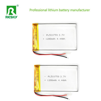 Potencia Batería Lipo 503759 3.7v 1200mAh 4.44wh Batería de iones de litio recargable