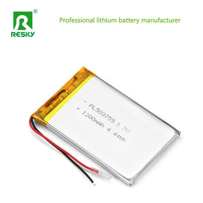 Célula solar de iones de litio 503759 3.7v 1200mAh Batería recargable de Li-Poymer