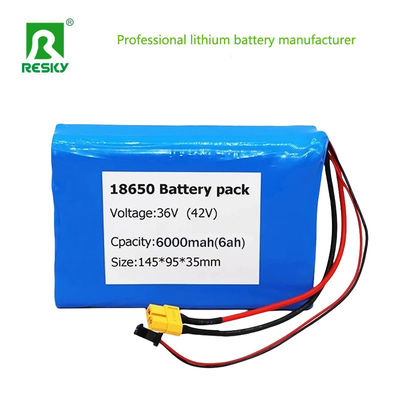 Paquete de baterías de scooter eléctrico 36V 6Ah 10s3p Recargable 18650 Batería de iones de litio