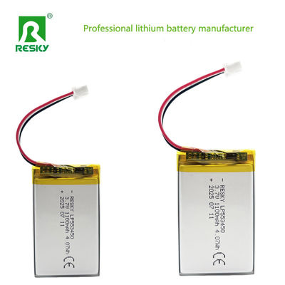Paquete de batería de polímero de litio 553450 3.7V 7.4V 1100mAh 1200mAh Para Cámaras Proyectores