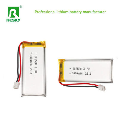 Batería de iones de litio polímero 602560 3.7v 4.2v 1000mAh 3.7wh Baterías de iones de litio recargables